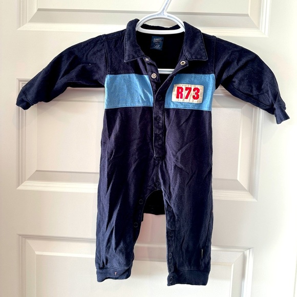 Vintage Roots Canada Toddler Onesie Navy Blue Snap Closure About Size 12 months - Picture 1 of 8